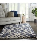 Nourison Scandinavian Shag Denim Blue SCN02 5 ft. 3 in. X 7 ft. 9 in. Rect. Rug