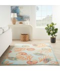 Waverly Wav01/Sun & Shade Area Rug SND92 Light Blue 4'3" x 6'3"