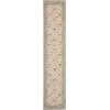 Nourison Home Living Treasures LI16 Ivory Aqua 2 ft. 6 in. X 12 ft. Area Rug
