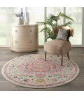 Nourison Passion Round Area Rug PSN25-Ivory/Pink