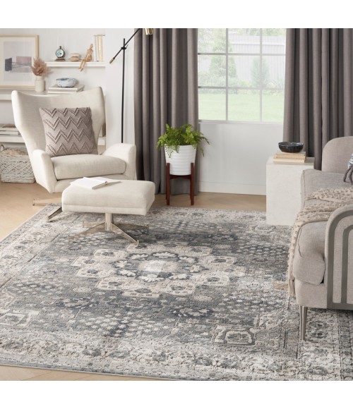 Nourison Quarry Grey/Ivory QUA07 7 ft. X 10 ft. Rect. Rug