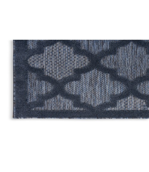 Nourison Easy Care Navy Blue NES01 2 ft. X 6 ft. Rectangle Rug