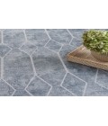 Nicole Curtis Machine Washable Series 1 Blue Grey SR107 2 ft. 2 in. X 8 ft. Rectangle Rug