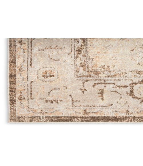 Nourison Astra Machine Washable Beige ASW11 3 ft. 3 in. X 5 ft. Rectangle Rug