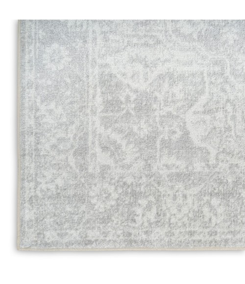 Nourison Astra Machine Washable Grey ASW12 7 ft. 10 in. X 10 ft. Rect. Rug