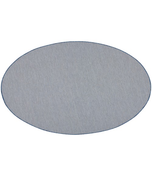 Nourison Courtyard Ivory Blue COU01 6 ft. Round Rug