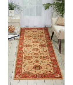 Nourison Home Living Treasures LI04 Ivory/Red 2 ft. 6 in. X 8 ft. Area Rug