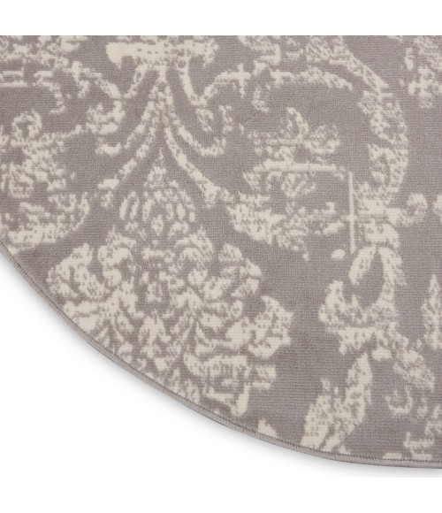 Nourison Jubilant Round Area Rug JUB09-Grey