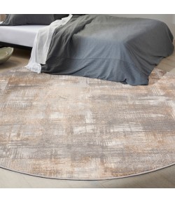 Calvin Klein Ck950 Rush - Ck951 Grey Beige Area Rug 8 ft. X Round