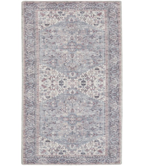 Nicole Curtis Machine Washable Series 1 Grey SR104 2 ft. 2 in. X 12 ft. Rectangle Rug