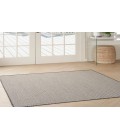 Nourison Courtyard Ivory/Charcoal COU01 4 ft. Square Rug