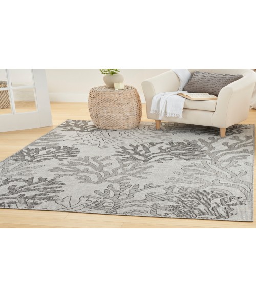 Nourison Garden Oasis Grey GOA05 5 ft. X 7 ft. Rectangle Rug