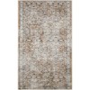 Nourison Astra Machine Washable Gold Grey ASW16 2 ft. 2 in. X 8 ft. Rectangle Rug