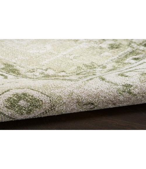 Nourison Astra Machine Washable Ivory Green ASW11 3 ft. 3 in. X 5 ft. Rectangle Rug