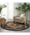 Nourison 2020 Round Area Rug NR206-Midnight