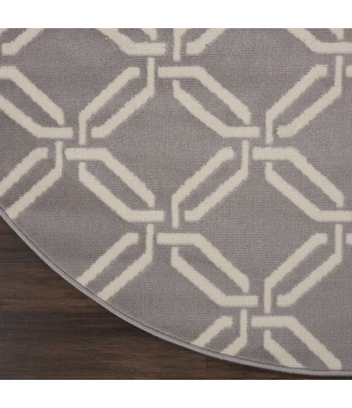 Nourison Jubilant Round Area Rug JUB17-Grey