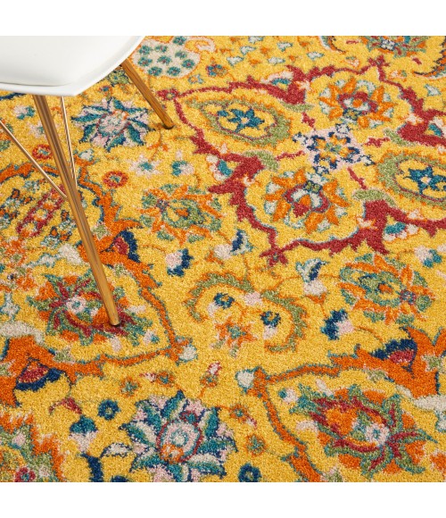 Nourison Allur Area Rug ALR03 Yellow Multicolor