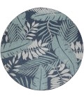Nourison Home Garden Oasis Navy GOA02 4 ft. Round Rug