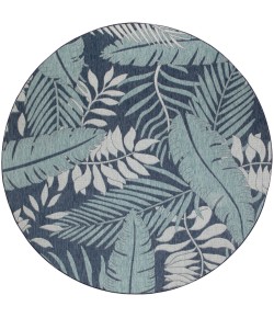 Nourison Home Garden Oasis GOA02 Navy 4 ft. Round Area Rug