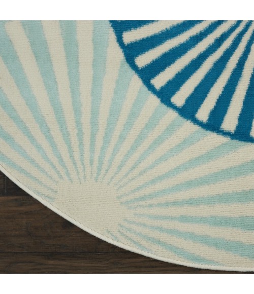 Nourison Grafix Round Area Rug GRF20-Ivory/Multi