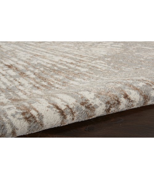 Inspire Me! Home Décor Metallic Grey Mocha MTL01 6 ft. X 9 ft. Rectangle Rug