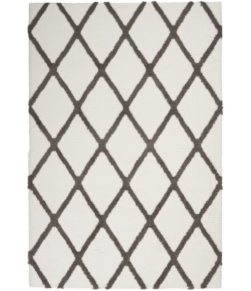 Nourison FEATHER SOFT Area Rug Nourison Feather Soft Area Rug FEA01-Ivory Charcoal