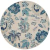 Nourison Tranquil(Traql) - Tra02 Ivory Light Blue Area Rug 5 ft. 3 X Round