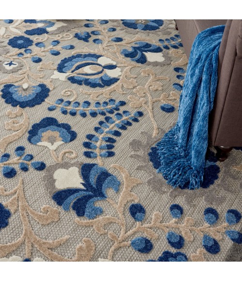 Nourison Aloha Area Rug ALH17-Natural/Blue