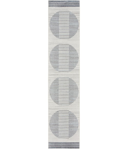 Nourison Astra Machine Washable Area Rug ASW05 Ivory Blue