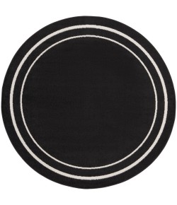 Nourison Essentials - Nre02 Black Ivory Area Rug 4 ft. X Round