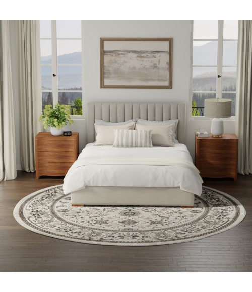 Nourison Serenity Home Ivory Mocha SRH02 8 ft. X Round Rug