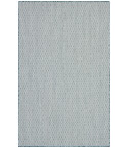 Nourison Courtyard Ivory Aqua COU01 8 ft. Square Rug
