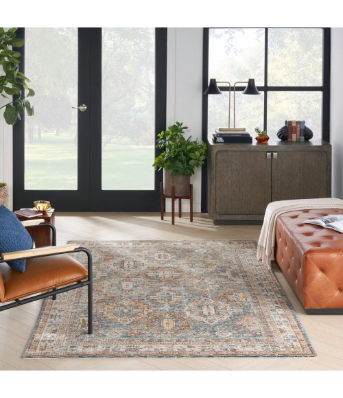 Nourison Sahar Blue SHR01 4 ft. X 6 ft. Rect. Rug