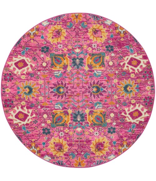 Nourison Passion Area Rug PSN01 Fuchsia 4' Round
