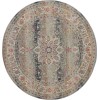 Nourison Vintage Kashan - Vka01 Grey Area Rug 4 ft. X Round