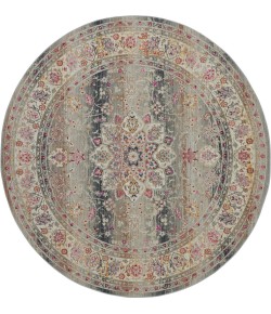 Nourison Vintage Kashan - Vka01 Grey Area Rug 4 ft. X Round