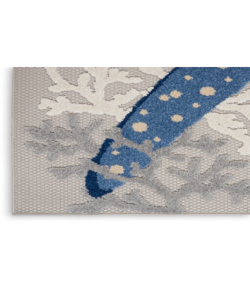 Nourison Aloha Blue Grey Rug ALH24 3 ft. Square - Rugs Town Nourison Aloha Blue Grey ALH24 3 ft. Square Rug