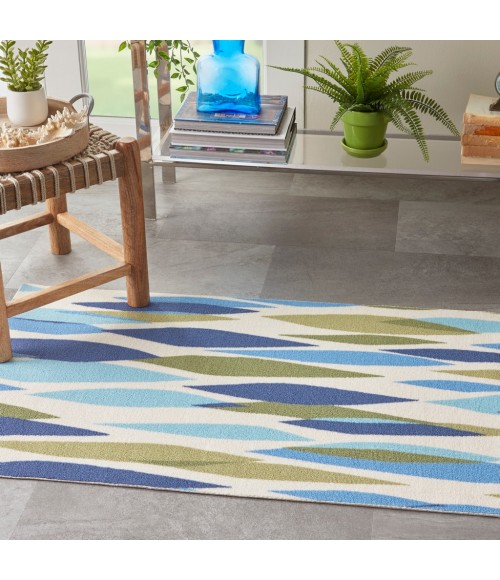 Nourison SUN N' SHADE Area Rug Waverly Sun N' Shade Area Rug SND01-Seaglass