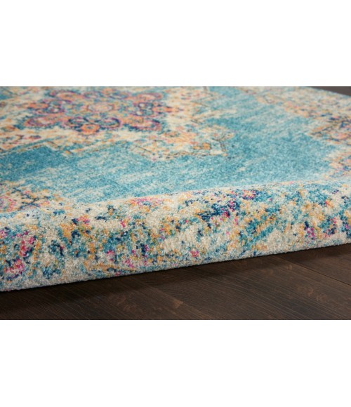 Nourison Passion Round Area Rug PSN03-Light Blue