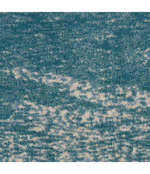 Nourison Maxell Area Rug MAE06 Ivory/Teal 9'3" x 12'9"