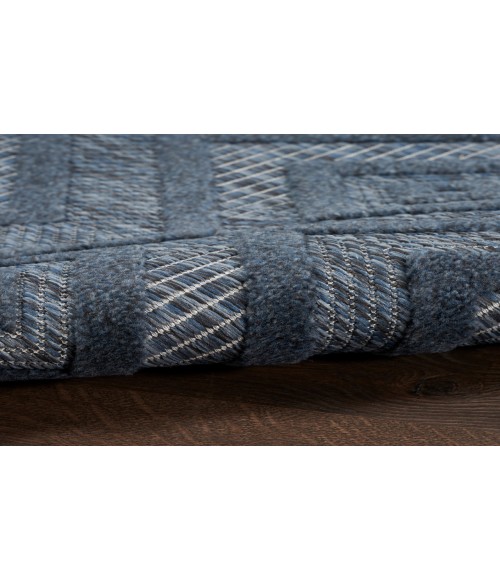 Nourison Versatile Navy Blue NRV01 2 ft. X 6 ft. Rectangle Rug