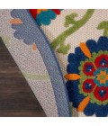 Nourison Aloha Round Area Rug ALH19-Blue/Multicolor