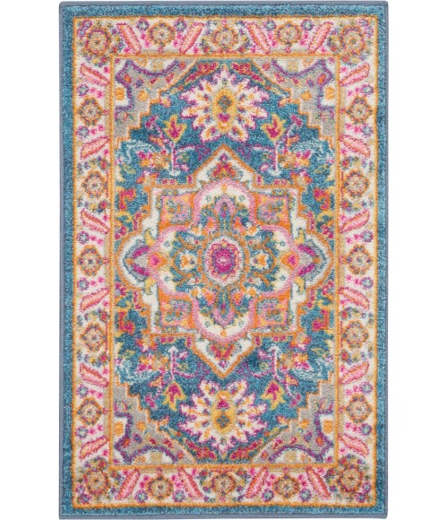 Nourison Passion Area Rug PSN20-Teal Multicolor