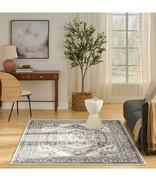 Nourison Quarry Ivory Taupe QUA18 5 ft. X 7 ft. Rect. Rug