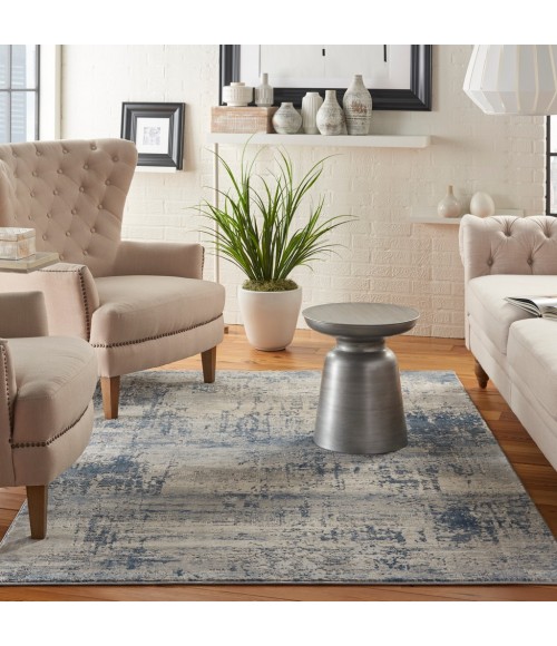 Nourison RUSTIC TEXTURES Area Rug Nourison Rustic Textures Area Rug RUS10-Ivory/Blue