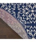 Nourison Jubilant Round Area Rug JUB06-Navy/Ivory