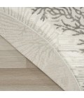 Nourison Seaside Ivory Grey Blue SDS04 8 ft. X Round Rug