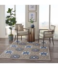 Nourison Aloha Area Rug ALH19 Grey/Blue 5'3" x 7'5"