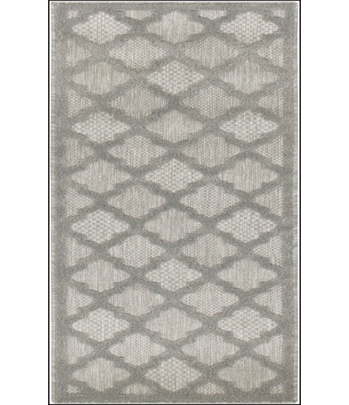 Nourison Easy Care Silver Grey NES01 2 ft. X 6 ft. Rectangle Rug