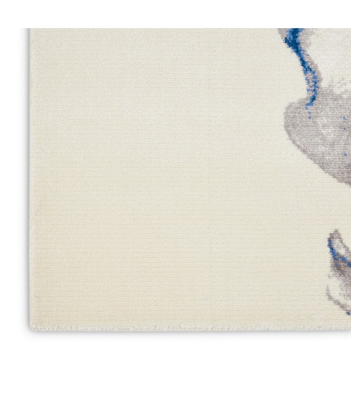 Nourison Twilight Area Rug TWI27 Ivory/Blue 5'6" x 8'
